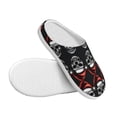 thumbnail image 3 of Yiaed Skull santa hat Print Slippers Fuzzy Warm Cozy Slippers Non Slip House Slippers For Indoor Outdoor Slippers House Slippers-39/40, 3 of 7
