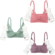 Xmarks 3 Packs Hands Free Pumping Bra, Adjustable Breast-Pumps Holding and Nursing Bra, Suitable for Breastfeeding-Pumps