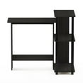 thumbnail image 2 of Furinno Abbott Wood Corner Computer Desk with Bookshelf in Espresso/Black, 2 of 5