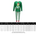thumbnail image 2 of Pijamas Navideñas Conjunto de 2 piezas a juego Traje informal de ropa de hogar navideña con estampado de dibujos animados Kuymtek Verde*papá T 3EG para Unisex, 2 of 9