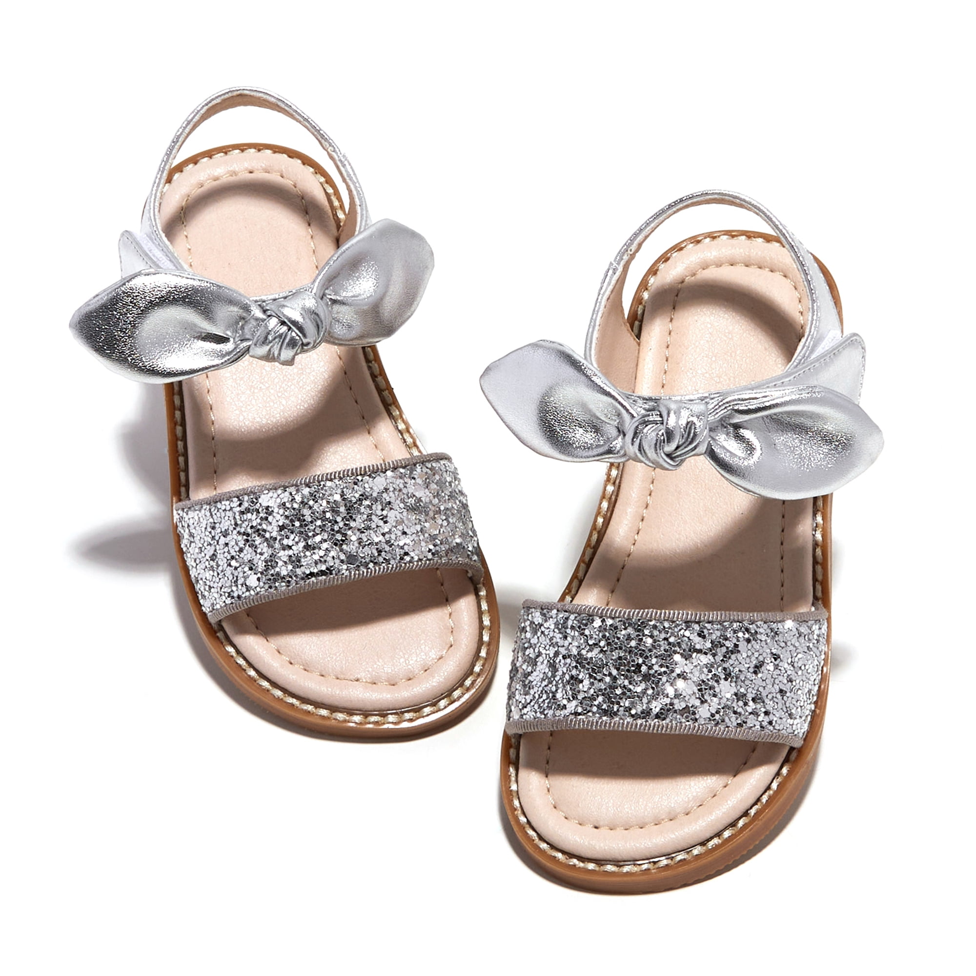 Baby girl silver sandals deals