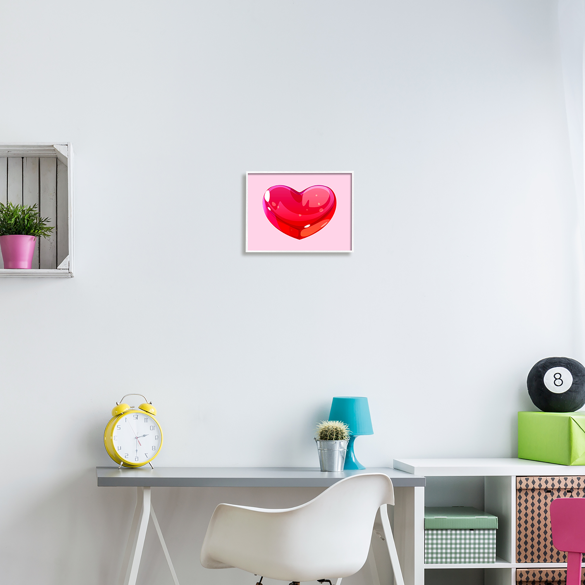 Stupell Industries Red Gummy Heart Food & Beverage Painting White Framed Art Print Wall Art, 14 x 11