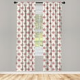 thumbnail image 3 of Ambesonne Flower Curtains, Romantic Shabby Plant, Pair of 28"x95", Pink and Green, 3 of 5
