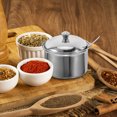 thumbnail image 2 of Pot à Condiments en Acier Inoxydable avec Couvercle et Cuillère Récipient Hermétique pour Épices pour Rangement de Cuisine Sucrier pour Café et Thé Taille m, 2 of 8