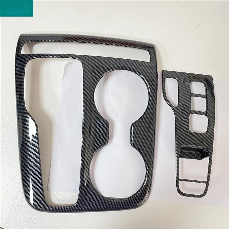 Car Central Control Gear Shift Box Panel Cover Trim ABS Carbon Fiber Wood Grain Matte For Hyundai Tucson NX4 2021-2023