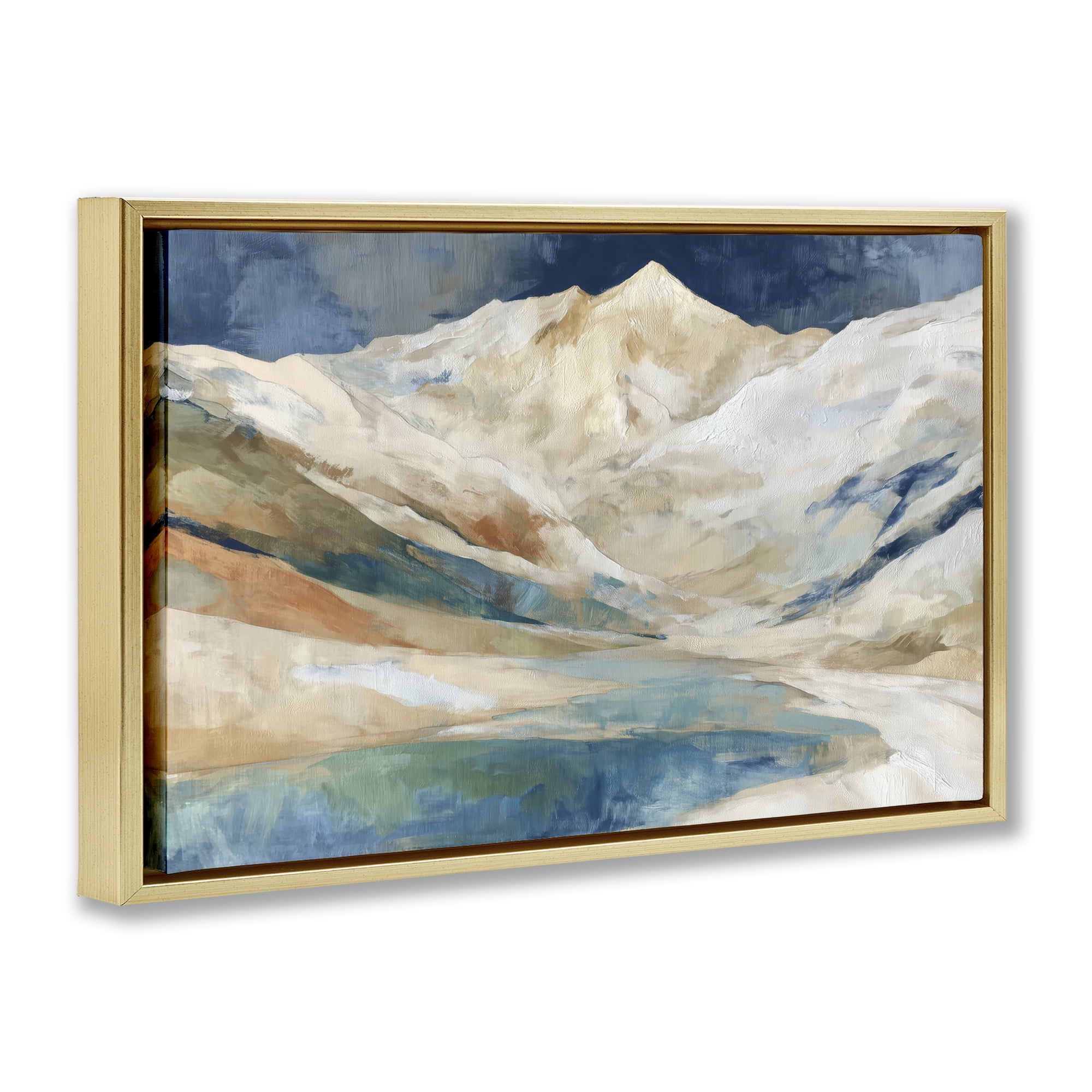 Stupell Industries Glacial Valley in Alaska Range Gold Framed Floater Canvas Wall Art, design by Chromatic Storm Studio
