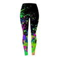 thumbnail image 4 of MKLEKYY Leggings deportivos para mujer, leggings de entrenamiento sin costuras de cintura alta, leggings de yoga estampados para mujer, pantalones para correr, 4 of 4