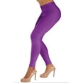 thumbnail image 3 of Gilbin Ultra Soft High Waist Leggings for Women-Many Colors -One Size & Plus Size (Dark Purple 3X-5X), 3 of 5