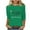 Green, variant on Christmas Shirts for Women Three Fourths Sleeve Round Neck Casual Loose Tops for Christmas Party Green 5XL