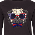 thumbnail image 4 of Inktastic Pug Dog July 4th Patriotic Sunglasses Long Sleeve Youth T-Shirt, 4 of 5