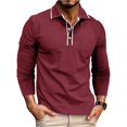 thumbnail image 2 of Men’s Lapel Button T-Shirt Casual Business Everyday Top, 2 of 8