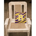 thumbnail image 2 of Caroline's Treasures CJ1022-RPW1414 Letter R Monogram - Tiger Stripe - Purple Gold Fabric Decorative Pillow, 14HX14W, multicolor, 2 of 2