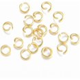 thumbnail image 1 of 100 pc 304 Stainless Steel Jump Rings Open Jump Rings Real 18K Gold Plated 22 Gauge 4x0.6mm, 1 of 2