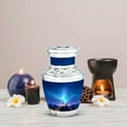 thumbnail image 5 of MUKTIVE Telescope Urn for Adult Ashes, Women & Men Funeral Urns, Small Keepsake Blue Urns for Adult Human Ashes, Funeral Mini Galaxy Urn for Parents, 3 Inch, 5 of 7