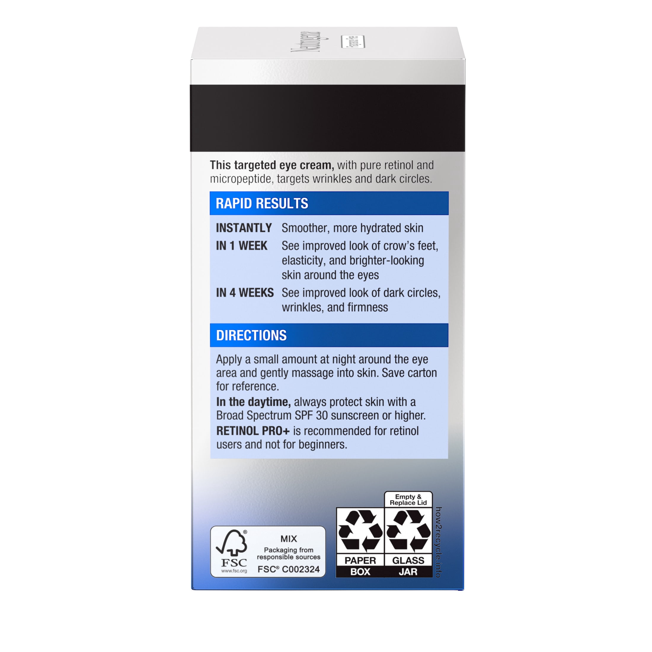 Neutrogena Rapid Wrinkle Repair Retinol Pro+ Eye Cream, 0.5 oz