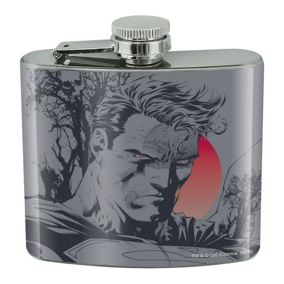 Superman Dark Persona Stainless Steel 5oz Hip Drink Kidney Flask