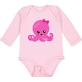 thumbnail image 3 of Inktastic Cute Octopus, Little Octopus, Baby Octopus, Hearts Girls Long Sleeve Baby Bodysuit, 3 of 5
