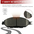 thumbnail image 2 of Front and Rear Ceramic Disc Brake Pads Set Replacement for Nissan Murano 2013-2021 2022/ Pathfinder 2013 2014 2015 2016 2017 2018 2019 2020,for Infiniti Jx35 2013, 2 of 6