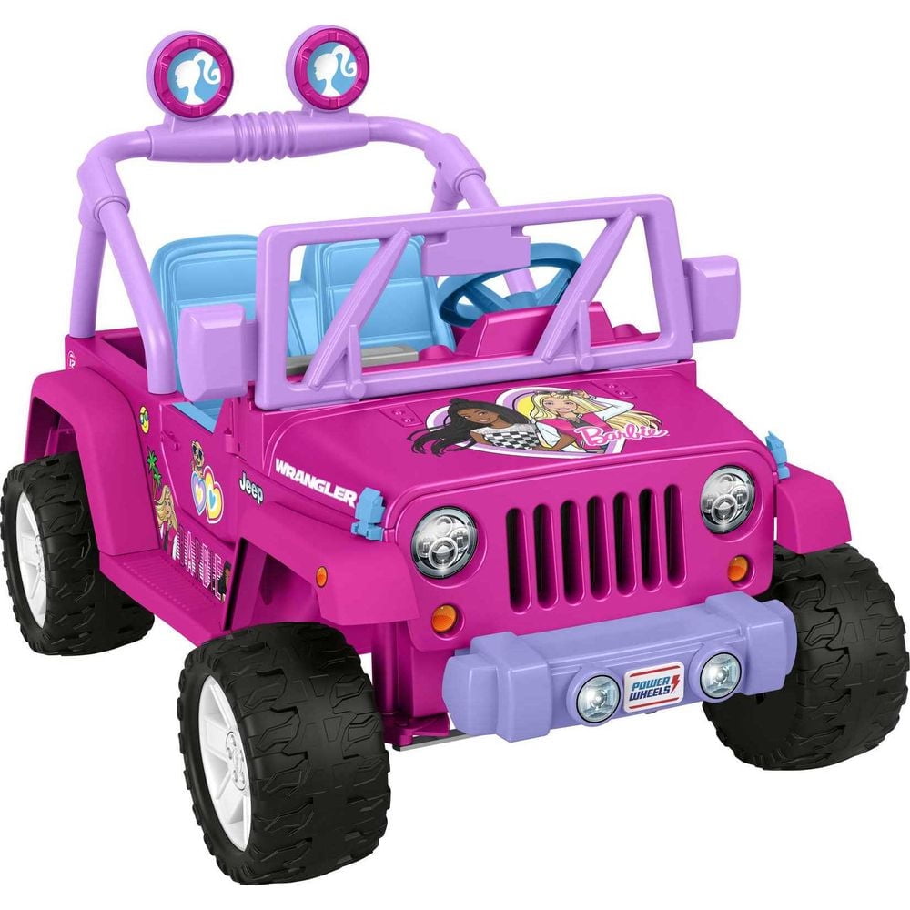 バービー 乗用玩具　電動ジープ ピンク　パワーホイール　power wheel Power Wheels Jeep Wrangler 12V Ride-On Vehicle, Barbie - Walmart.ca