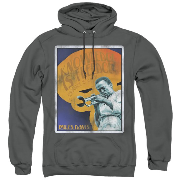Miles Davis Knowledge And Ignorance Adult Pullover Hoodie Sweatshirt Charcoal
