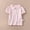 Light pink #139, variant on Girls Peter Pan Collar Polo Shirt School Uniform Short Sleeve Casual Jersey Ruffle Top Back to School
