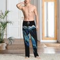 thumbnail image 6 of Lsque Ocean Turtle Print Men's Pajama Pants, Lounge Pant - Comfortable Home Wear,Elastic Waistband, Stylish Design-Small, 6 of 9