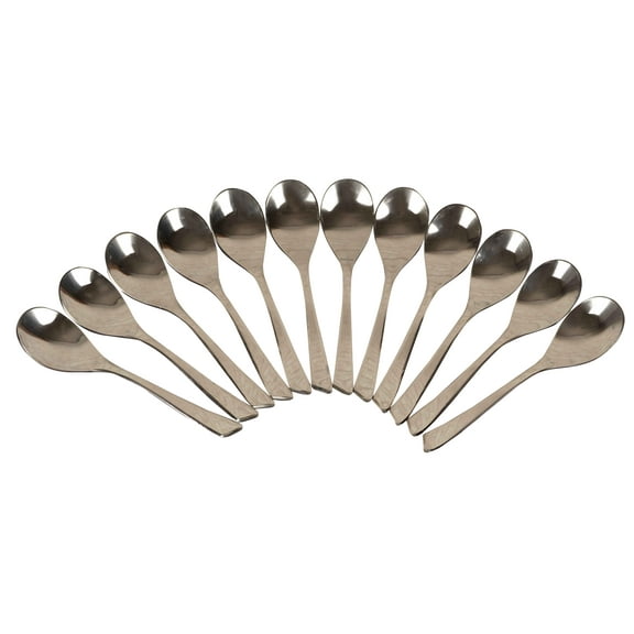 Trifri Stainless Steel Spoons Dishwasher Safe Long Handle Teaspoon Cutlery Set Of 12 Flatware Dessert Spoons For Dining Table Dcor