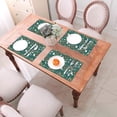thumbnail image 6 of XMXT 1 Pcs Woven Placemats, Cute Christmas Trees Skates Stain Resistant Anti-Skid Placemat for Kitchen Table, 12 x 18 inches, 6 of 6