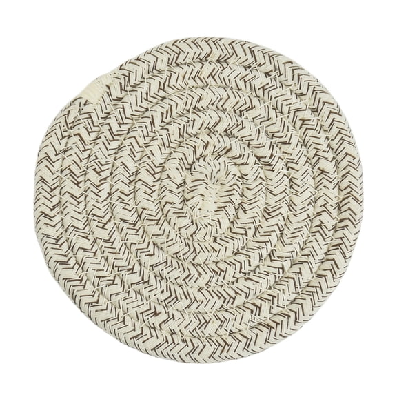Cotton Rope Woven Heat Resistant Placemat Brown 7.1 Inch Round For Kitchen Dining Table 1 Pack
