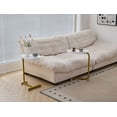 thumbnail image 2 of 2-Piece White C-Shaped Side Table for Small Spaces, Ideal for Couch and Bed, 2 of 13