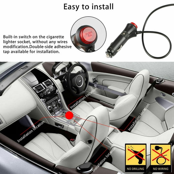 dash glow car cigarette lighter light Rgb 48 LED Glow Interior Car Lamp Kit Under Dash Foot Well Seats Inside Lighting