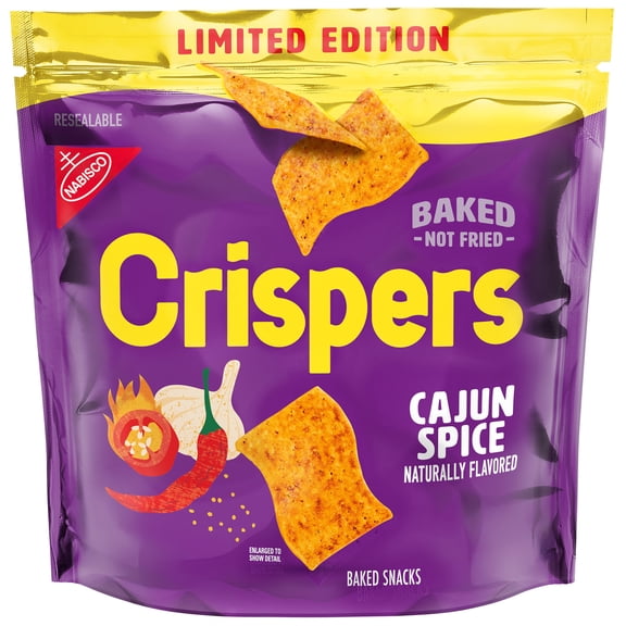 Crispers Cajun Spice Flavor Baked Snacks, Crunchy Snacks, Limited Edition, 5.11 oz
