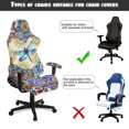 thumbnail image 6 of Xixirimido Gaming Chair Covers Stretch Removable Washable Computer Reclining Gaming Chair Protector Slipcovers with Armrest Covers, Vibrant Boho Mandala Dragonfly, 6 of 8