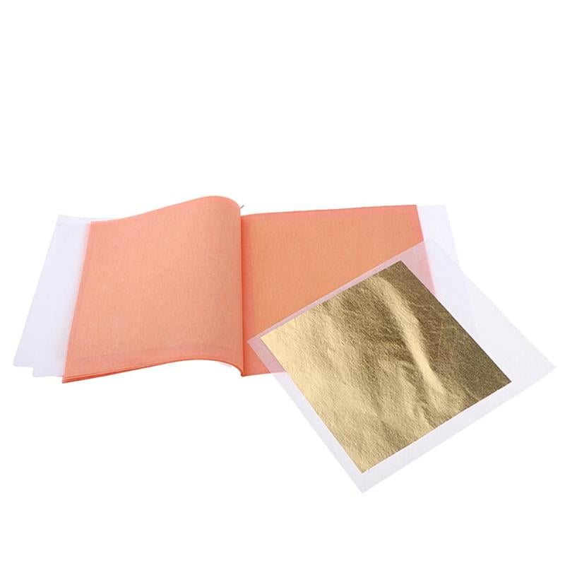 5 Pieces 24 Karat Transfer Gold Leaf Sheet for DIY Art Crafts