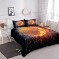 thumbnail image 6 of Move Over Basketball Fire Bedding Sets Full Black Sports Duvet Cover Set Basketball Fire Pattern Microfiber No Filling, 6 of 9