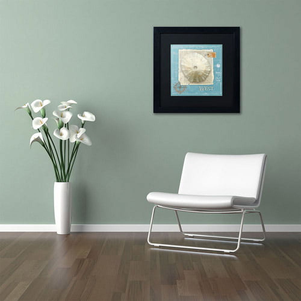 Trademark Fine Art "Points West" Canvas Art by Belinda Aldrich, Black Matte, Black Frame