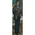 thumbnail image 2 of Richard Gerstl 10x24 Gold Ornate Framed and Double Matted Museum Art Print Titled - Self -Portrait with a Palette (Around 1905), 2 of 4