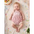 thumbnail image 6 of Loicainy Infant Baby Girl 1st Birthday Overall Romper 6 12 18 Months Letter Embroidery Sleeveless Bodysuit, 6 of 9