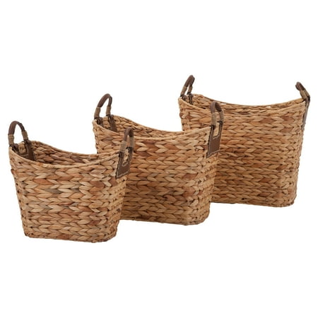 Captivating Set of 3 Niko Natural Weave Baskets