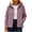 Purple, variant on Lutiedan Women's Waterproof Rain Coat Hooded Zip up Softshell Windbreaker Casual Windproof Hiking Jacket with Pockets XS-3XL