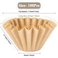 thumbnail image 2 of ACDANC 2026 New 2-5 Cup Coffee Filters, Pack of 100 Unbleached Coffee Filters 5 Cup, Thicken Natural Coffee Filter Basket for Commercial, Home Coffee Maker, Pour Over Coffee Kit (Brown, W02), 2 of 6