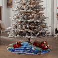 thumbnail image 4 of Xecao Floral Truck Welcome Pattern Christmas Tree Skirt Round Xmas Tree Mat Base Cover for Holiday Home Decorations-48", 4 of 6