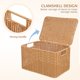 thumbnail image 5 of Cajas de almacenamiento cúbicas con tapas y cesta de almacenamiento tejida con marco metálico, cesta multiusos para artículos diversos, 5 of 5