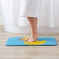 thumbnail image 2 of Alfombra de baño NGFF de goma amarilla con forma de pato azul, antideslizante, absorbente, superacogedora, de terciopelo, 2 of 4