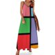 thumbnail image 1 of Vestido sin mangas con diseño retro naranja quemado de los años 70 para mujer Falda de mujer, 1 of 7