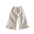 thumbnail image 2 of Swuxness Toddler Wide Leg Full Length Pants Pocket Solid Color Summer Fashion Casual Outer Wear, 2 of 3