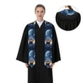 thumbnail image 4 of Hirioo Moonlit Night Sea Sailboat for 72" Graduation Shawl Stole Unisex Adults Graduation Sash Honor Graduation Stole for High School and College-Sharp Corner, 4 of 7