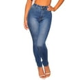 thumbnail image 1 of Gibobby Jeans mujer cintura alta Jeans ajustados de cintura alta para mujer, moda francesa, cuatro estaciones(Azul claro,XL), 1 of 4