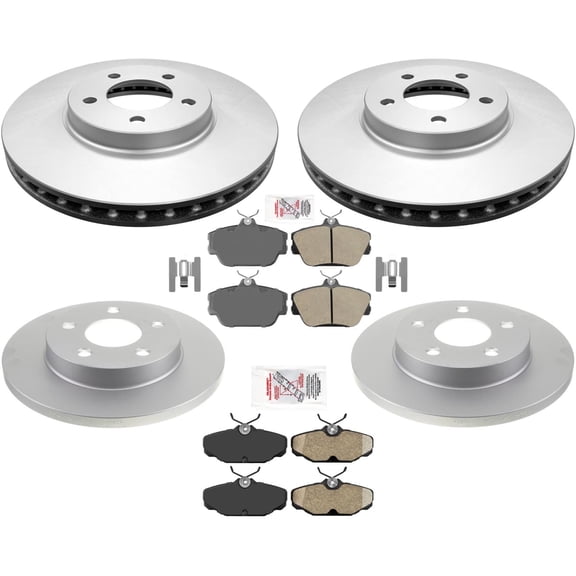 Coated Rotors & Brake Pads For Ford Taurus With 4 Wheel Disc Brakes 2001-2007
