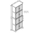 thumbnail image 6 of S-HOME Contemporary 72.4" Tall Storage Cabinet with 8 Doors and 4 Shelves for Living Room Kitchen Office Freestanding Organization Solution, White, 6 of 18